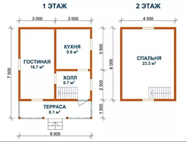 Дом 6х7, 5 сруб из бруса для дачи установка в Шумилинском р-не 5