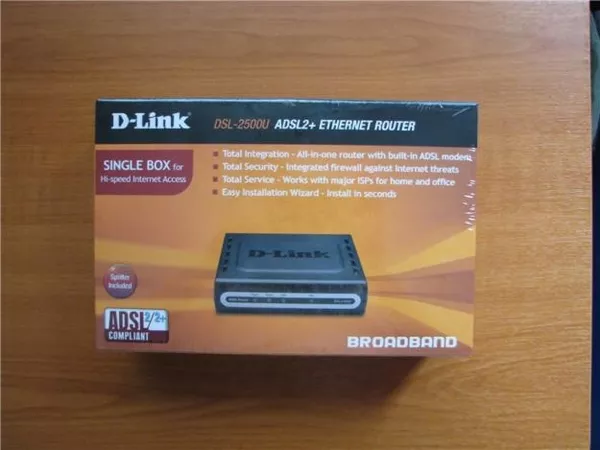 Продам модем D-Link DSL-2500U ADSL2+ Ethernet Router 